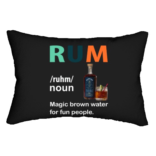 Rum Magic Brown Water For Fun People Funny Vintage Lumbar Pillows