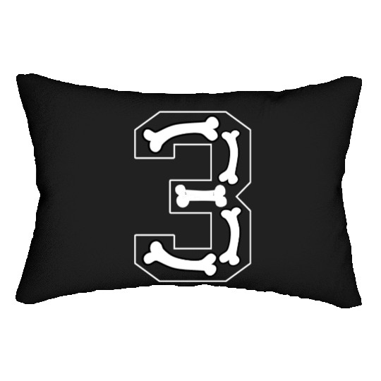 Number 3 Halloween Skeleton Costume For Boys Kids Lumbar Pillows