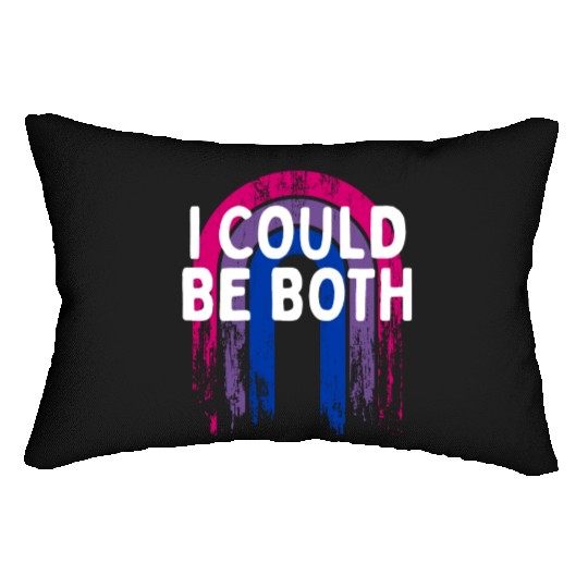 I Could Be Both Bisexual LGBTQ Bi Pride Pansexual Lumbar Pillows