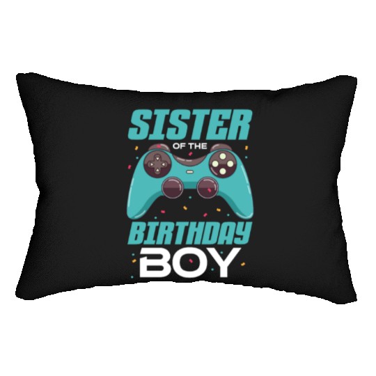 Sister of The Birthday Boy Video Games Lumbar Pillows