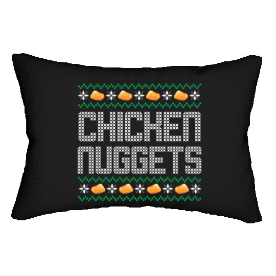 X-Mas Quote - Chicken Nuggets Lumbar Pillows
