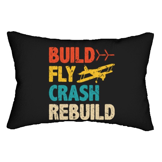 Build Fly Crash RC Plane Pilot Model Airplane Lumbar Pillows