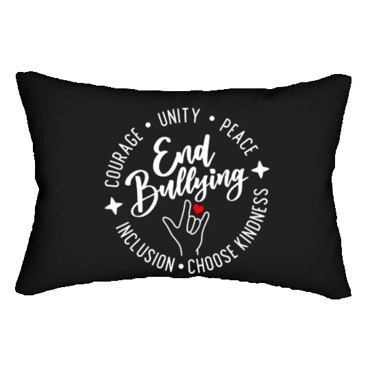End Bullying. Choose Kindness. Unity. Peace. Lumbar Pillows
