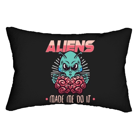 Alien Extraterrestrial Area 51 UFO Space Geek Gift Lumbar Pillows