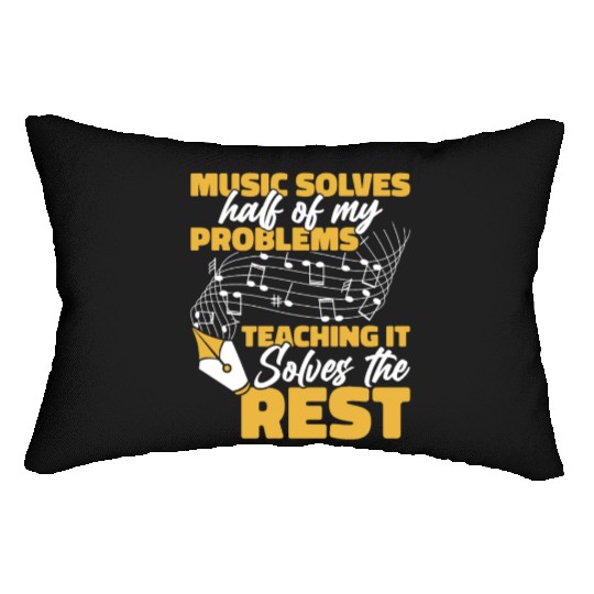Music Teacher Notes Lumbar Pillows