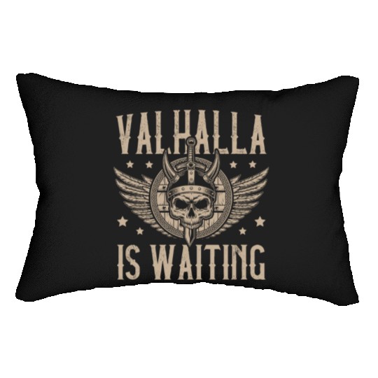 Valhalla is Waiting Pagan Norsemen Viking Warrior Lumbar Pillows