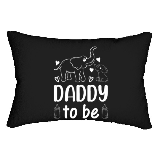 New Daddy Paternity Baby Shower - Elephant Daddy T Lumbar Pillows