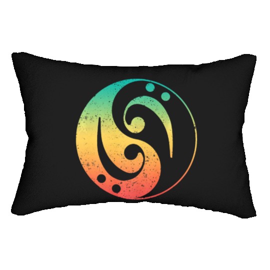 Ying Yang Bass Guitar Player Lumbar Pillows