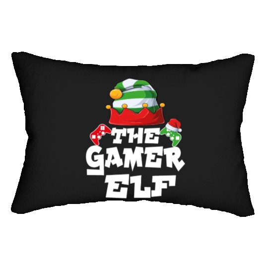 Gamer Elf Family Matching Christmas Group Pajama Lumbar Pillows