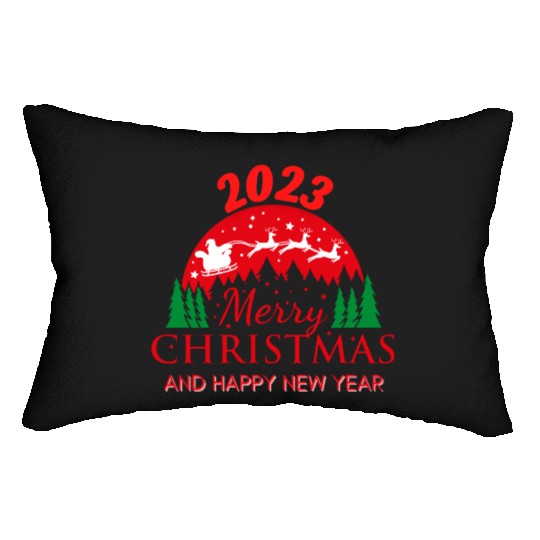 Merry Christmas 2023 Lumbar Pillows