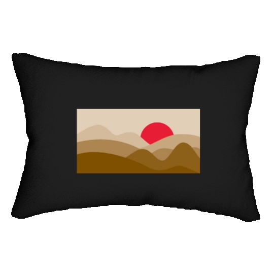 Minimalist Sun Copper Brown Lumbar Pillows