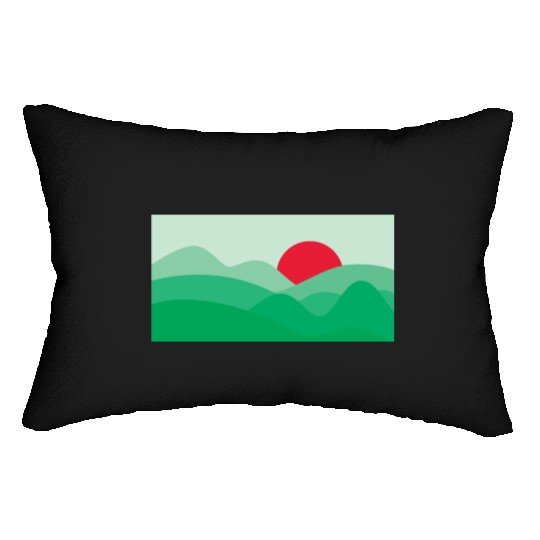 Minimalist Sun Fern Green Lumbar Pillows