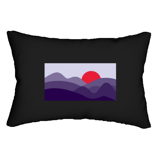 Minimalist Sun Cyber Grape Purple Lumbar Pillows