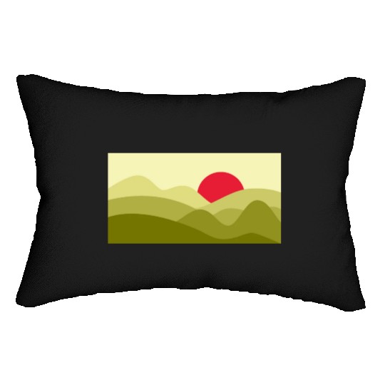 Minimalist Sun Lime Green Lumbar Pillows