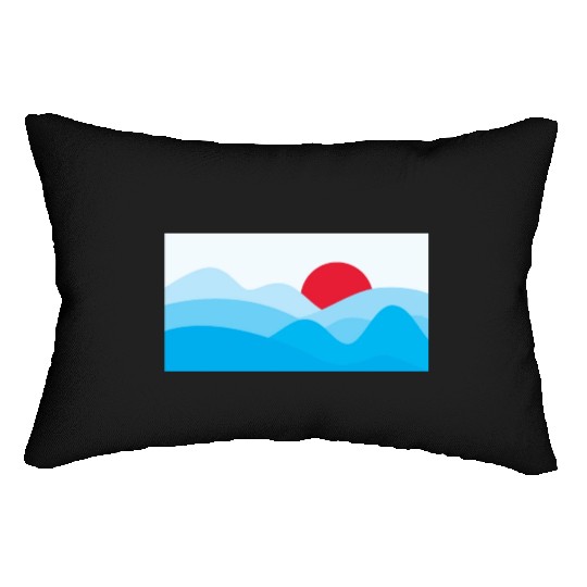 Minimalist Sun Light Blue Lumbar Pillows