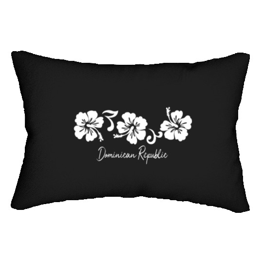 Dominican Republic Hibiscus Flower Lumbar Pillows
