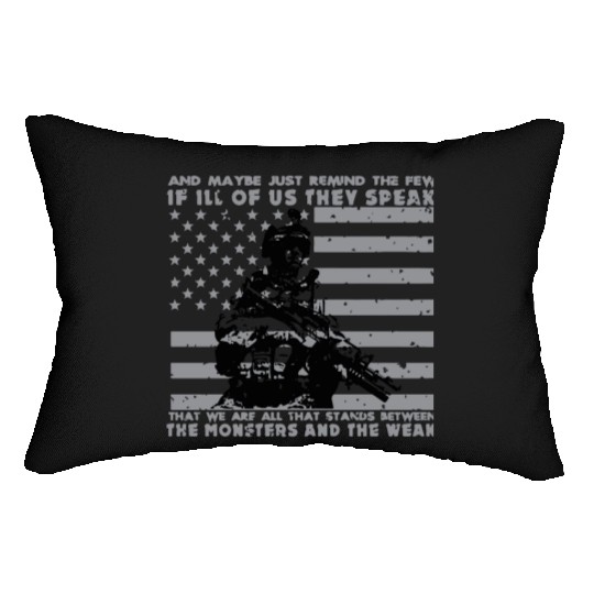 The Monsters And The Weak US Army Veteran Lumbar Pillows
