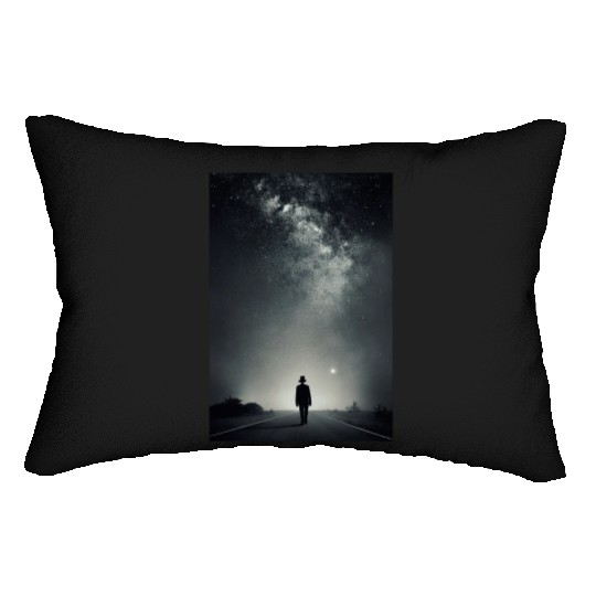 The lonely man Lumbar Pillows