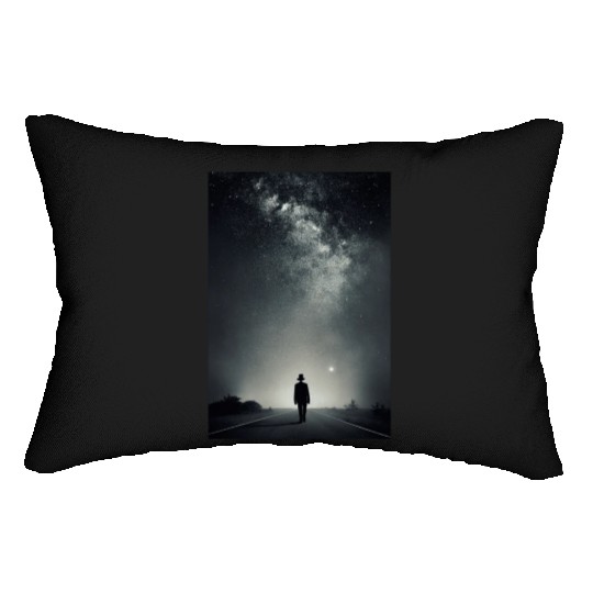 The lonely man Lumbar Pillows