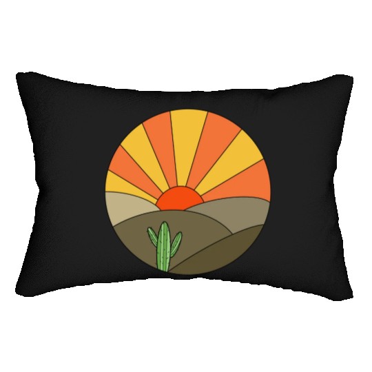 Sunrise desert Lumbar Pillows