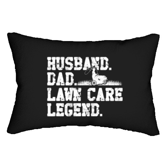 Husband Dad Lawn Care Legend - husband Lumbar Pillows