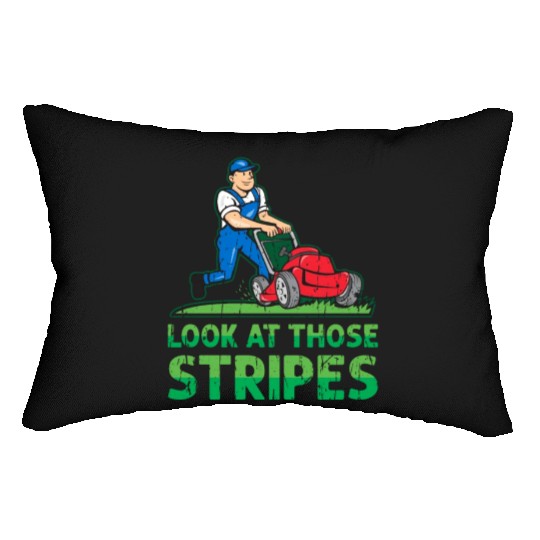 Look at those stripes - lawn mowing Lumbar Pillows