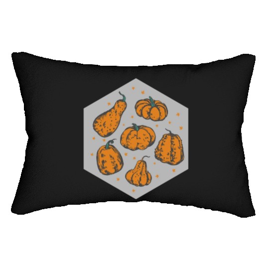 Halloween Theme Cute Pumpkins Hexagon Coffee Lumbar Pillows
