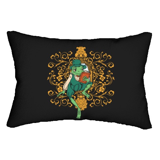 Classy Royalty Prince Toad Frog Amphibian Lumbar Pillows