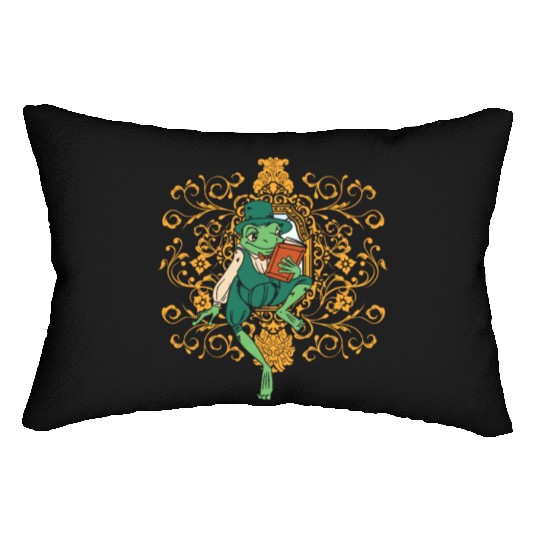 Classy Royalty Prince Toad Frog Amphibian Lumbar Pillows