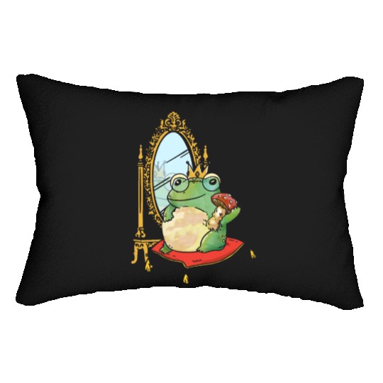 Classy Royalty Prince Toad Frog Amphibian Lumbar Pillows