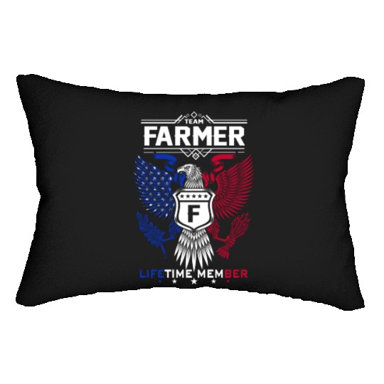 Farmer Name Lumbar Pillows - Farmer Eagle Lifetime Member