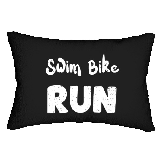 Swim Bike Run - Workout Lumbar Pillows