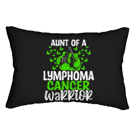 Lymphoma Cancer Awareness Aunt Nephew Niece Lumbar Pillows