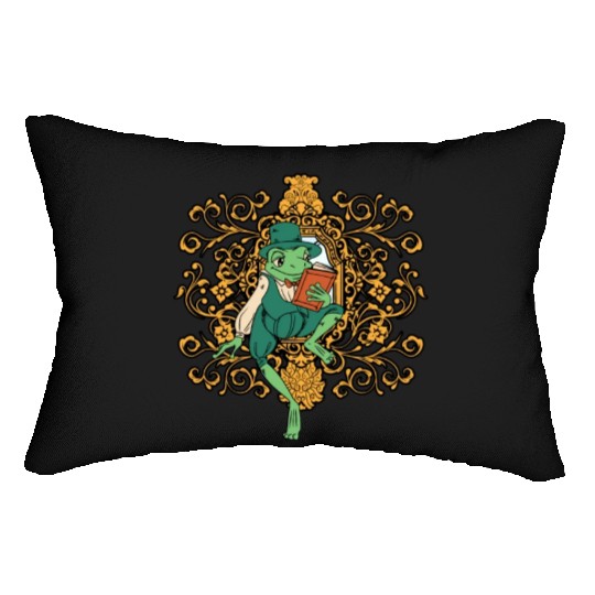 Classy Royalty Prince Toad Frog Amphibian Lumbar Pillows