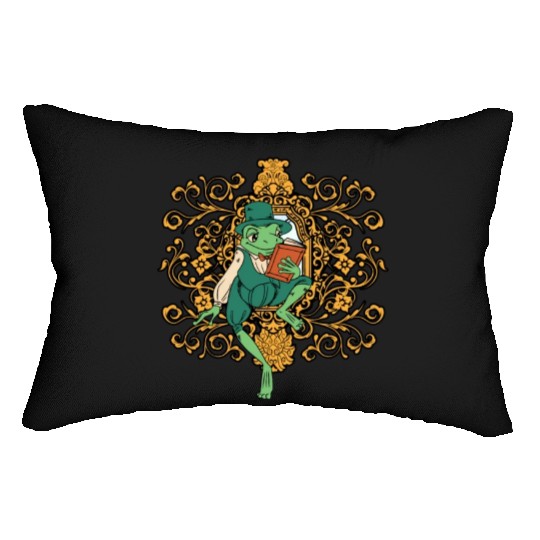 Classy Royalty Prince Toad Frog Amphibian Lumbar Pillows