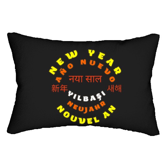 happy holidays happy christmas Lumbar Pillows Essential