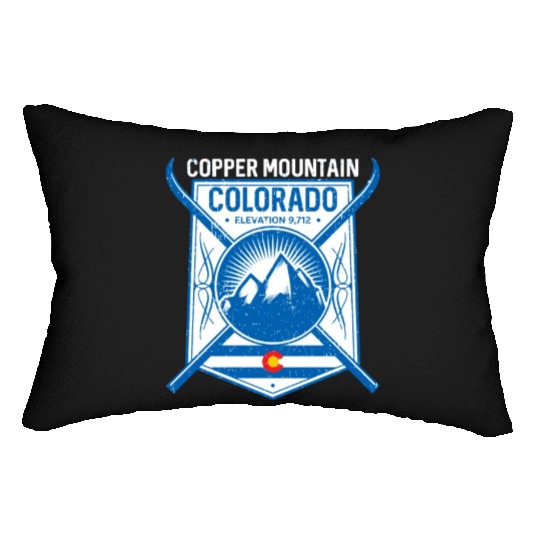 Copper Mountain Colorado Ski Mountains Lumbar Pillows