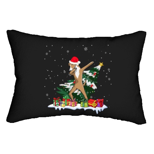 Great Dane Christmas Dabbing Santa Xmas Pajama Lumbar Pillows