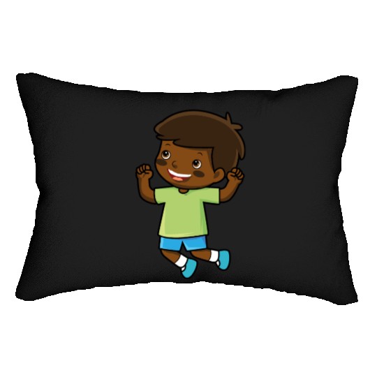 boy jumps school enrollment joy kindergarten boys Lumbar Pillows