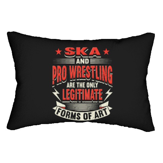 Funny Ska And Pro Wrestling Wrestler Lumbar Pillows