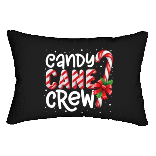 Candy Cane Crew Funny Christmas Candy Lover Xmas Lumbar Pillows