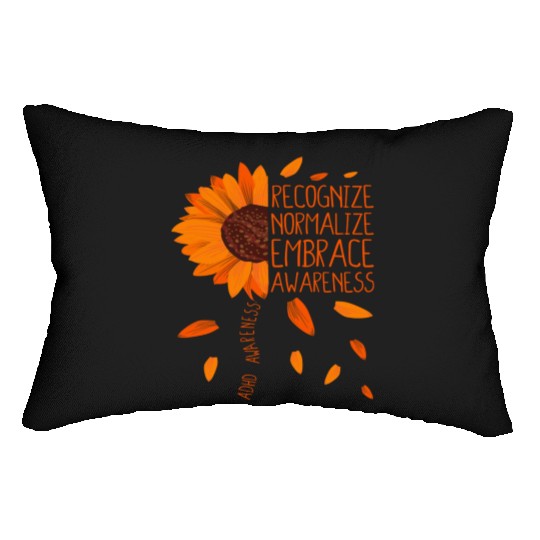 ADHD Awareness Sunflower Embrace Neurodiversity Lumbar Pillows
