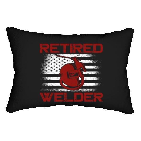Welder Welding Retirement Vintage Lumbar Pillows