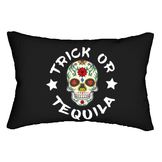 Sugar Skull T - Lumbar Pillows | Trick Or Tequila Lumbar Pillows
