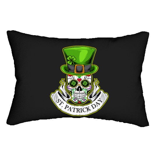 Sugar Skull | St Patrick Day | Lucky Charm Irish Lumbar Pillows