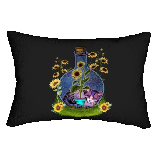 Cat Nap In A Jar Lumbar Pillows