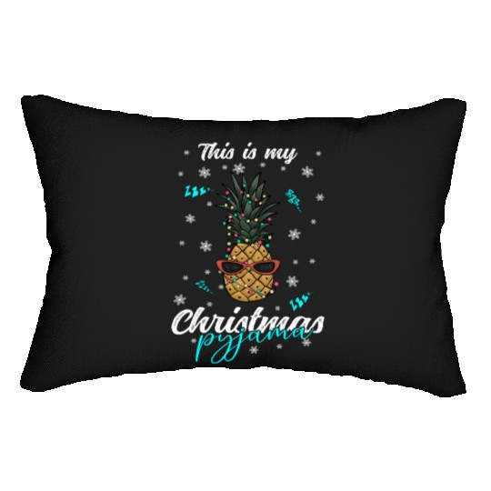 Winter Christmas Pyjama Pineapple Lumbar Pillows