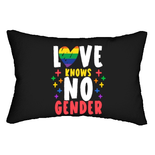 Love Knows No Gender Rainbow Pride Month Lumbar Pillows