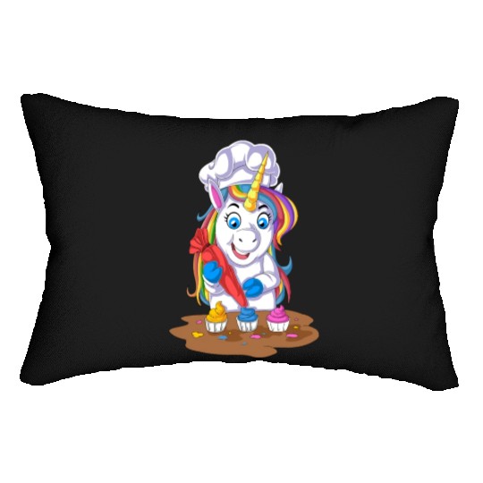Unicorn Chef Lumbar Pillows