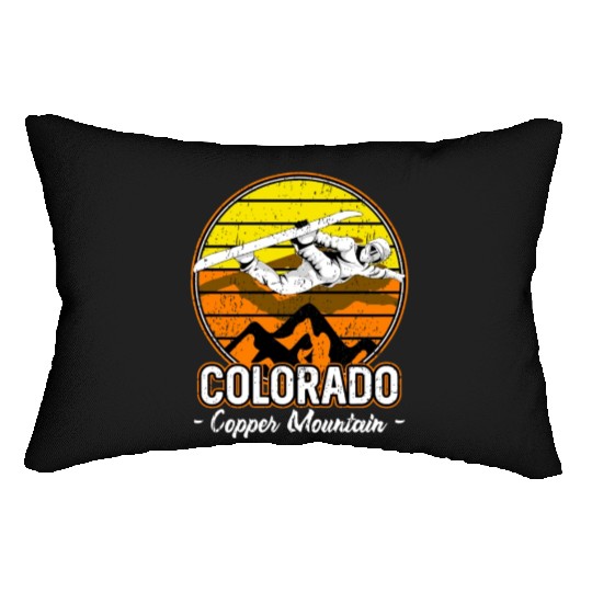 Copper Mountain Colorado Snowboarding Lumbar Pillows